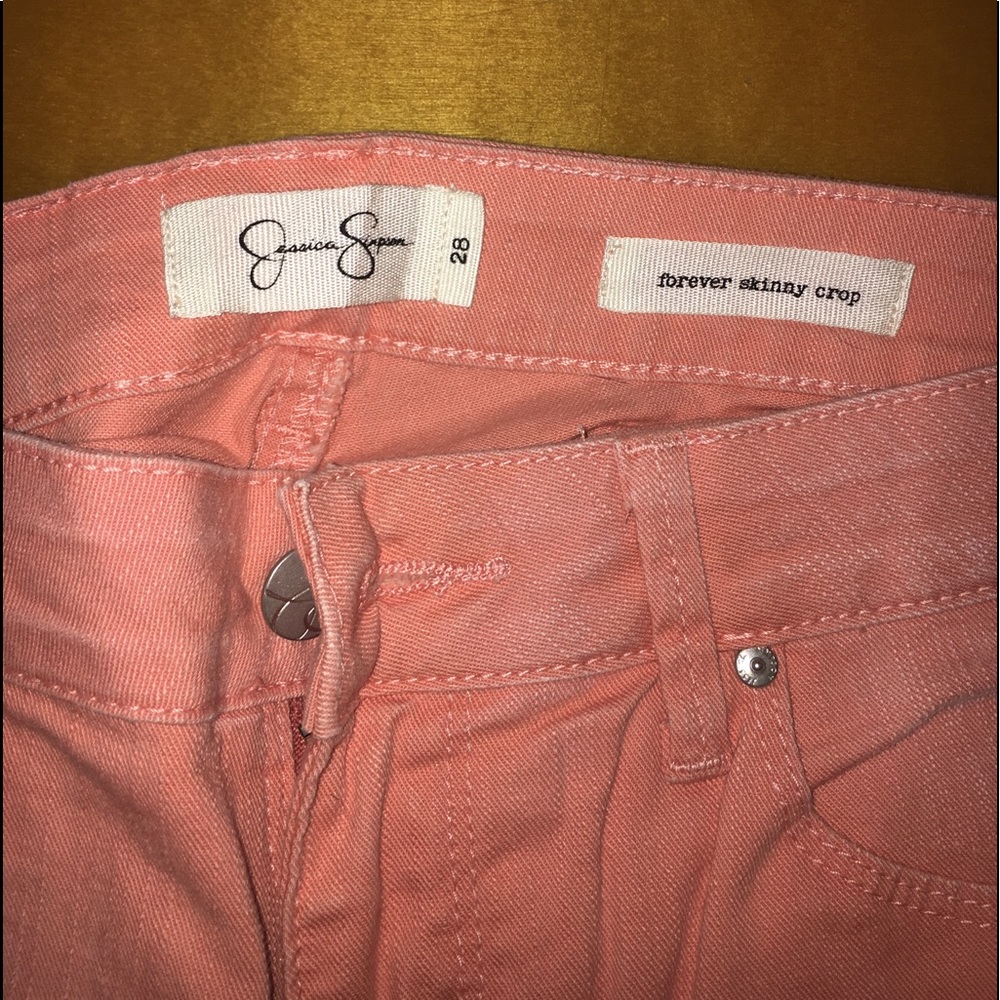 Peach jeans